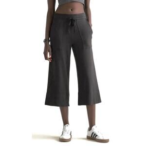 Quince SuperSoft Fleece Cropped Wide Leg Pants